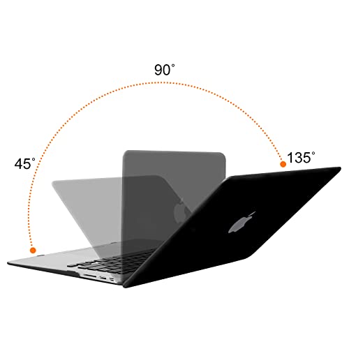 MOSISO Case Compatible with MacBook Air 13 inch A1369 A1466, Black | Plastic Hard Shell & Keyboard Cover & Screen Protector Compatible with MacBook Air 13 (Older Version 2010 - end 2017) - color: Black