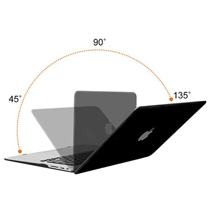 MOSISO Case Compatible with MacBook Air 13 inch A1369 A1466, Black | Plastic Hard Shell & Keyboard Cover & Screen Protector Compatible with MacBook Air 13 (Older Version 2010 - end 2017) - color: Black
