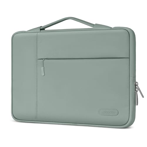 MOSISO Laptop Case 13.3 inch, 13-13.3 inch Laptop Sleeve with Handle Compatible with MacBook Air/Pro 13/Pro 14 M5 M4 M3 M2 M1,HP Dell ASUS Lenovo, Polyester Multifunctional Computer Bag, Antique Green - color: Antique Green, size: 13.3 inch