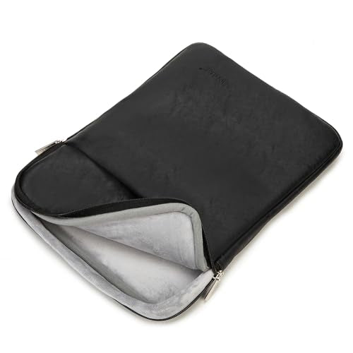 Kinmac 360° Protective Vertical Laptop Sleeve Case Cover Bag (Black PU, 12.5 inch-13.3 inch) - color: Black PU, size: 12.5 inch-13.3 inch