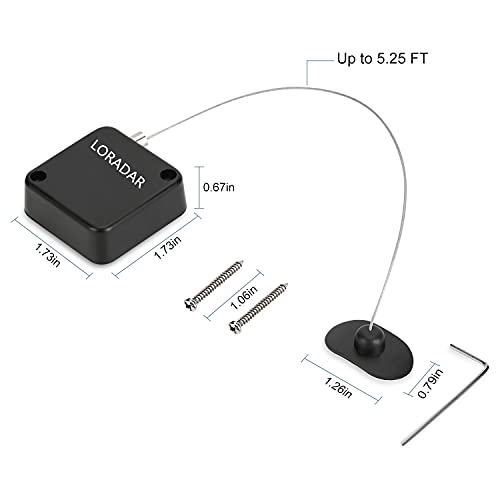 5Pack Retractable Security Cable Lock, Remote Control Security Lock, Remote Control Anti-Lost Rope for TV, DVD, Hardware Cable Lock ，No More Searching for The TV Remote