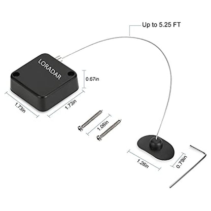 5Pack Retractable Security Cable Lock, Remote Control Security Lock, Remote Control Anti-Lost Rope for TV, DVD, Hardware Cable Lock ，No More Searching for The TV Remote