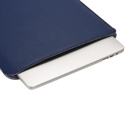 Comfyable Laptop Sleeve 13 Inch Precisely Compatible with MacBook Air M5 2026 & MacBook Pro/Neo A18, Faux Leather Cover Case, Midnight Blue - color: Midnight Blue, size: For 13" MacBook Pro & Air & Neo