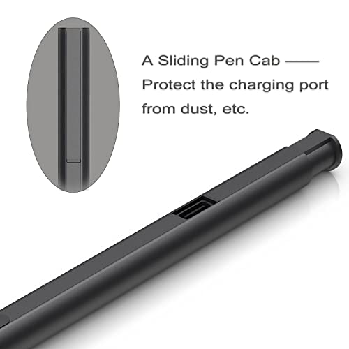 MPP 2.0 Tilt Stylus Pen for HP Active Rechargeable Tilt Pen MPP 2,Black | Compatible HP Omnibook X Flip/Envy X360/Pavilion X360/Specter X360 Magnetic Barrel, with 4096 Levels Pressure&Erase Function - color: Black
