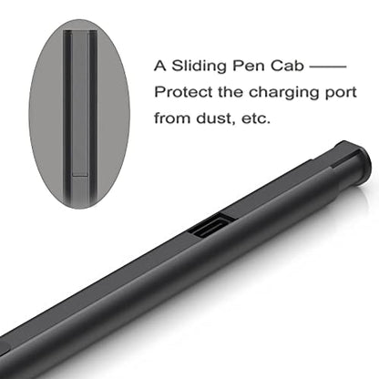 MPP 2.0 Tilt Stylus Pen for HP Active Rechargeable Tilt Pen MPP 2,Black | Compatible HP Omnibook X Flip/Envy X360/Pavilion X360/Specter X360 Magnetic Barrel, with 4096 Levels Pressure&Erase Function - color: Black