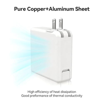 45W MacBook Air Charger - Magnetic Type, Mag2 T Interface - Compatible with 11-inch and 13-inch MacBook Air Models from 2012 to 2017. Laptop Power Adapter