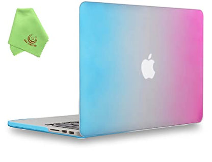UESWILL Matte Hard Shell Case Cover Compatible with MacBook Pro (Retina, 13 inch, Early 2015/2014/2013/Late 2012), Model A1502/A1425, No CD-ROM, No USB-C, Rainbow - color: Rainbow, size: MacBook Pro 13" Retina A1502/A1425