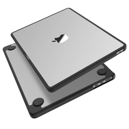 Soonjet FlexArmor for MacBook Air 13 inch Case | M5 M4 M3 M2 2026 2025-2022 | Hybrid Design, Cushioned Edges | Anti-Crack Upgrade | Clear Cover 13.6'' Laptop Hard Shell A3449 A3240 A3113 A2681 - color: Frosted Clear