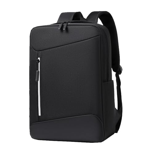 Men Business Laptop Backpack, Waterproof Travel Backpack | with USB Charging Port, College School Computer Bag, for Work Carry - color: Black