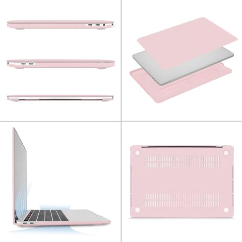 MOSISO Compatible with MacBook Pro 13 inch Case M2 M1, Rose Quartz | Plastic Hard Shell Case Cover 2026-2016A2338 A2251 A2289 A2159 A1989 A1708 A1706 with/without Touch Bar - color: Rose Quartz