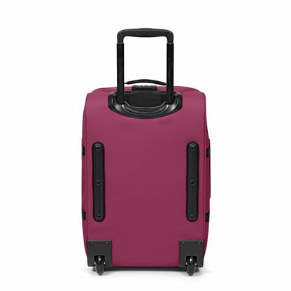 EASTPAK Tranverz S – 42L Small Soft Sided Cabin Sized Luggage, Dual Compartments, TSA Lock, Compression Straps & Smooth Inline Wheels, Wine Burgundy - color: Wine Burgundy, size: 42 Liter Carry On