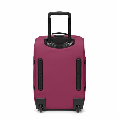 EASTPAK Tranverz S – 42L Small Soft Sided Cabin Sized Luggage, Dual Compartments, TSA Lock, Compression Straps & Smooth Inline Wheels, Wine Burgundy - color: Wine Burgundy, size: 42 Liter Carry On
