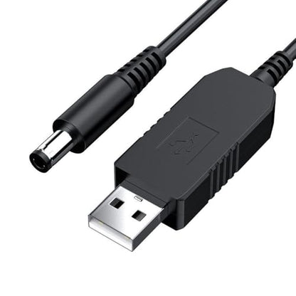 Gebildet DC 5V to DC 12V USB Voltage Step Up Converter Cable Power Supply USB Cable with DC Jack 5.5 x 2.5mm or 5.5 x 2.1mm, USB 5V to DC 12V Cable(100cm) - style: USB to DC