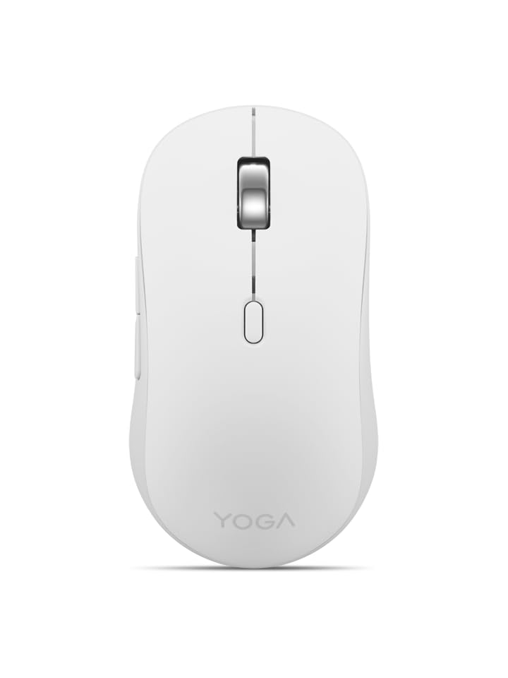 Lenovo Yoga Bluetooth Silent Mouse, 3 Level DPI Adjustment, 36 Month Battery Life, Bluetooth 5.3, 3 Device Paring, Whisper Quiet, Programmable Buttons, Smooth Finish, Seashell - color: Seashell