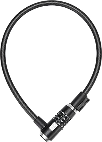 Kryptonite KryptoFlex Bike Lock Cable, 2FT/6FT/10FT Long 12mm Thick Heavy Duty Braided Steel Cable Anti-Theft Security Lock for Outdoor Equipment, Combination/Key Bike Lock - size: 12mm x 61cm, style: 2' Combo