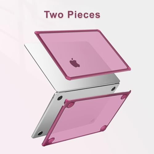 MOSISO Compatible with MacBook Air 13 inch Case M5 2026 M4 M3 M2 2025-2022 | A3449 A3240 A3113 A2681, 3 in 1 Kit Crack-Resistant Heavy Duty Protective Hard Shell Case Cover with TPU Bumper, Wine Red - color: Wine Red