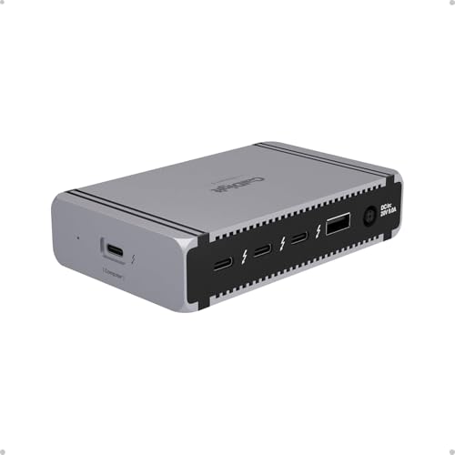 CalDigit E5 - Thunderbolt 5 Element 5 Hub - 9 Ports, 4 x Thunderbolt 5/USB4 v2, 3 x USB-A & 2 x USB-C 10Gb/s, Single 8K, Dual 6K/8K, or Two 4K@240Hz Displays, 90W Charging, 0.8m Cable 180W PSU