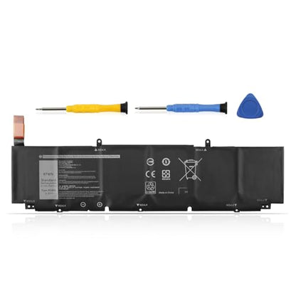 XG4K6 Laptop Battery Replacement for Dell Precision 5750 5760 5770 XPS 17 | 9700 9710 9720 9730 Series P92F P92F001 P92F002 P92F003 001RR3 01RR3 01RR3YM F8CPG 5XJ6R KVPMY 0YY3V KRDHV 11.4V 97Wh 6-Cells - size: 12.9*3.54*0.39 inch XG4K6