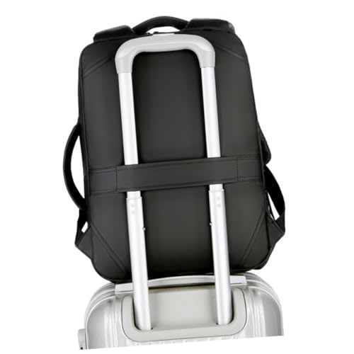 Alipis Business Laptop Backpack for Men, Large Capacity USB Charging Bag, Waterproof Black Travel and Work Laptop Bag
