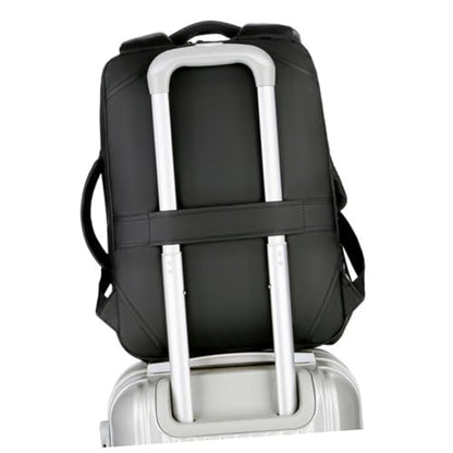 Alipis Business Laptop Backpack for Men, Large Capacity USB Charging Bag, Waterproof Black Travel and Work Laptop Bag