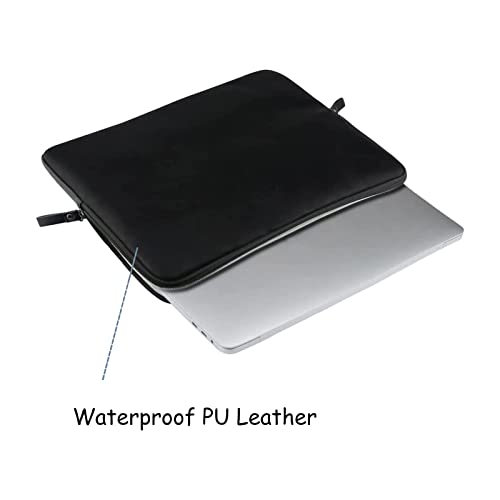 MOSISO Laptop Sleeve Bag 16 inch PU Leather Padded Bag Waterproof Case | Compatible with MacBook Air 15 inch 2026-2023 M5 M4 M3 M2/Pro 16 inch 2026-2019 M5 M4 M3 M2 M1,15-15.6 inch Notebook, Black - color: Black, size: 16 inch