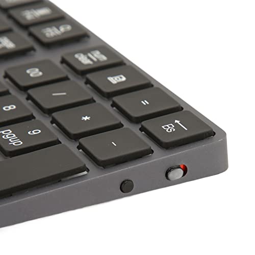 EBTOOLS Bluetooth Number Pad, Rechargeable 34 Key Numeric Keypad with 7 Color Backlit, Mini External Keyboard, Complement to Laptop, for OS