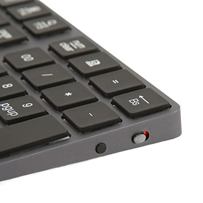 EBTOOLS Bluetooth Number Pad, Rechargeable 34 Key Numeric Keypad with 7 Color Backlit, Mini External Keyboard, Complement to Laptop, for OS