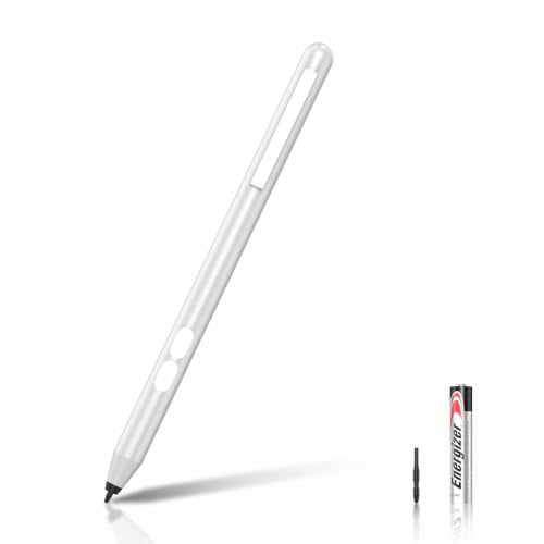 Stylus Pen for HP Omnibook 300Day Battery Life 1024 Pressure Palm Rejection | Digital Pen for HP Envy x360 Pavilion Spectre, MPP 1.51, Precise Drawing & Note-Taking, Two Side Buttons, Replacement Tip - color: Sliver