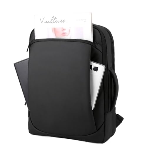 Laptop Backpack with USB Charging Port Business Backpack For College Work Travel (Black) - color: Black