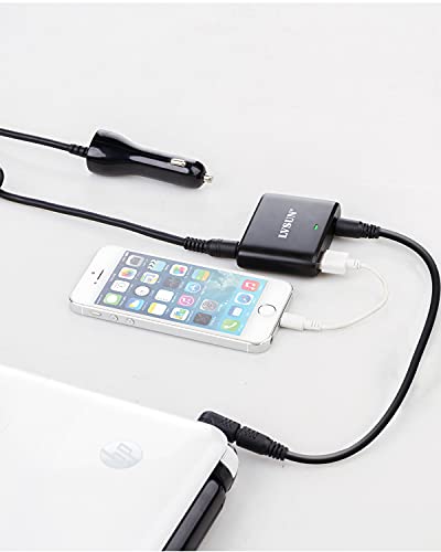 90W Universal Laptop Car Charger Ultra Small AC Cigarette Lighter Adapter with USB A Port 5v 2.4a Compatible for Asus, Hp, compaq, IBM, Gateway, Toshiba, Lenovo, Samsung, Ultrabook, and More