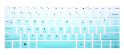Silicone Keyboard Cover Skin Compatible for HP EliteBook 830 835 G9 G10 13.3", HP Elitebook 840 845 1040 G9 G10 14 inch Laptop （Not for 840 845 1040 G8 G7 G6 G5 G4 G3 13.3"/14"） Ombre Mint - color: Ombre Mint, size: for Elitebook 840 845 G9 G10