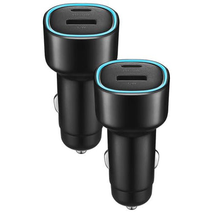 INSIGNIA USB Cables, 20Gbps High-Speed Charging & Data Sync, Braided Nylon, Compatible with MacBook, Laptop, iPhone, iPad, Android (Accessories, 32W Dual USB-C/USB-A Car Accessory (2 Pack)) - color: 32W Dual USB-C/USB-A Car Accessory (2 Pack), style: Acce