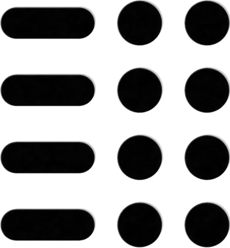 Universal Webcam Cover Stickers - Privacy Protection Accessory, No Residue Application, Safe Screen Closure - Dots,Squares and Bars, 12 Pieces - Black - color: Black12