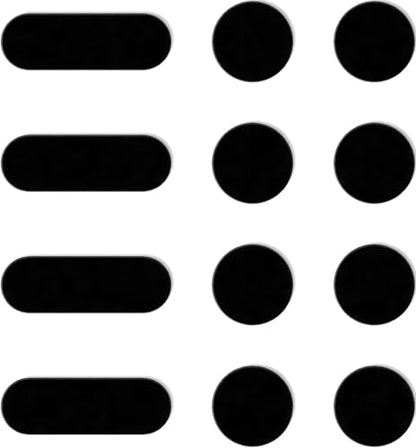 Universal Webcam Cover Stickers - Privacy Protection Accessory, No Residue Application, Safe Screen Closure - Dots,Squares and Bars, 12 Pieces - Black - color: Black12