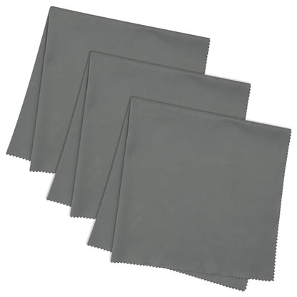 JUNRO 3-Pack 16x16 Inch Extra Large Lint-Free Microfiber Cleaning Cloths for Laptop, LCD TV, Computer Screen, Monitor, Tablet, Camera Lens, Glass, Telescope, iPhone, iPad, Other Delicate Surfaces
