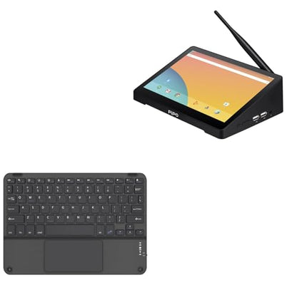 BoxWave Keyboard Compatible with PiPO X8RK - SlimKeys Bluetooth Keyboard with Trackpad, Portable Slim TouchPad - Jet Black