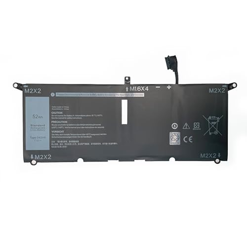 7.6V 52Wh DXGH8 0H754V H754V P82G Replacement Laptop Battery for Dell XPS 13 9370 9380 7390 2019 Inspiron 13 7000 7390 7391 2-in-1 5390 5391 14 7400 7490 Latitude 3301