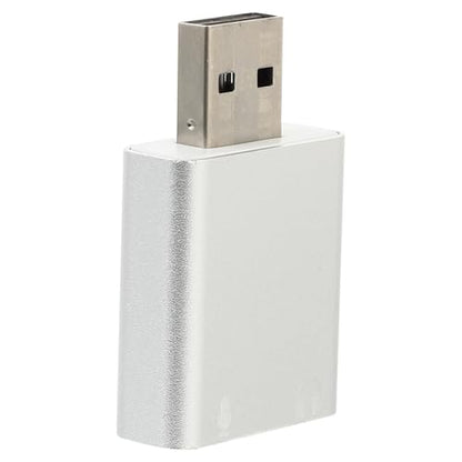 BESPORTBLE Channel External USB Sound Card with Microphone and Headphone Jack Aluminum Alloy USB Audio Adapter for Laptop Plug and Play No Driver Needed Dynamic Surround Sound