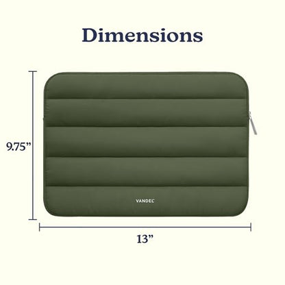 Vandel The Original Puffy Laptop Sleeve Case, 13-14 inch Laptop Sleeve Bag | Compatible with MacBook Air/Pro 13/Pro 14/iPad Pro 12.9, HP Dell ASUS Computer Case Bag Cover, Stylish Aesthetic Design - color: m. Army, size: 13-14 Inch