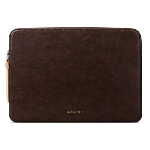 Comfyable Slim Protective Laptop Sleeve Compatible with 13/14 Inch MacBook Air & MacBook Pro M5/M4/M3/M2 Pro/Max 2026, Mac Travel Case, Laptop Pouch, Slim PU Leather Cover, Briarwood - color: Briarwood, size: For 13.3"-14" Mac Pro / Mac Air