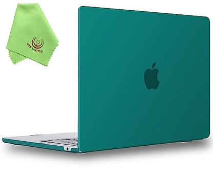 UESWILL Compatible with MacBook Air 13 inch M5 M4 M3 M2 Case 2022-2026 Model A3449 A3240 A3113 A2681, Matte Hard Shell Case Cover for MacBook Air 13.6 + Microfiber Cloth, Peacock Green - color: Peacock Green, size: MacBook Air 13" (M2 M3 M4 M5)