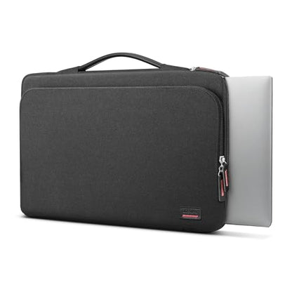 15.6 Inch Laptop Sleeve Carrying Case with Large Accessory Pocket | Protective Laptop bag for 15-15.6 inch Dell, acer, HP, Lenovo, ASUS Notebook Ultrabook, Water Resistant for Travel, Black