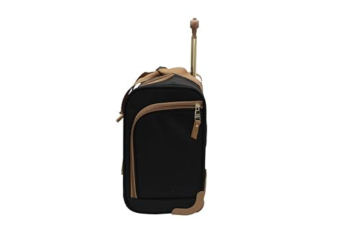 steve madden Designer 15 Inch Carry on Suitcase- Small Weekender Overnight Business Travel Luggage- Lightweight 2- Rolling Spinner Wheels Under Seat Bag for Women (Harlo Black) - color: Harlo Black