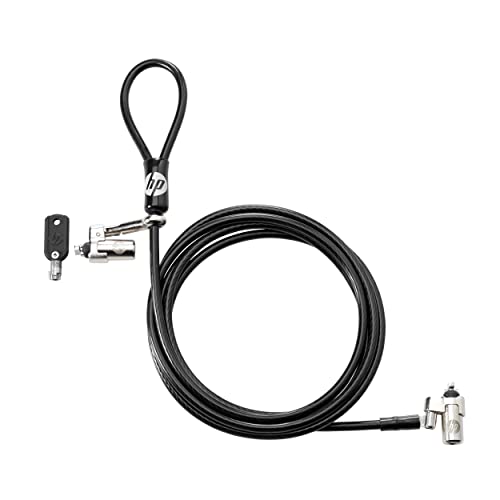 BRETFORD, INC HP T1A64AA Dual Head Keyed Cable Lock - Security Cable Lock - 7 ft