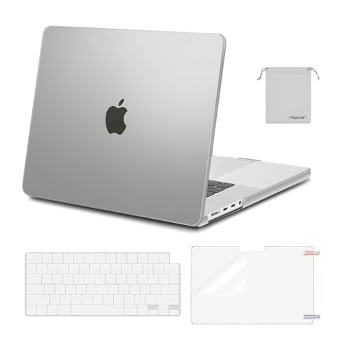 MOSISO Compatible with MacBook Pro 16 inch Case M5 M4 M3 M2 M1 2026-2021 | A3429 A3428 A3403 A3186 A2991 A2780 A2485, Protective Hard Shell Case&Keyboard Cover&Screen Film&Pouch, Matte Clear - color: Matte Clear