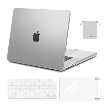 MOSISO Compatible with MacBook Pro 16 inch Case M5 M4 M3 M2 M1 2026-2021 | A3429 A3428 A3403 A3186 A2991 A2780 A2485, Protective Hard Shell Case&Keyboard Cover&Screen Film&Pouch, Matte Clear - color: Matte Clear
