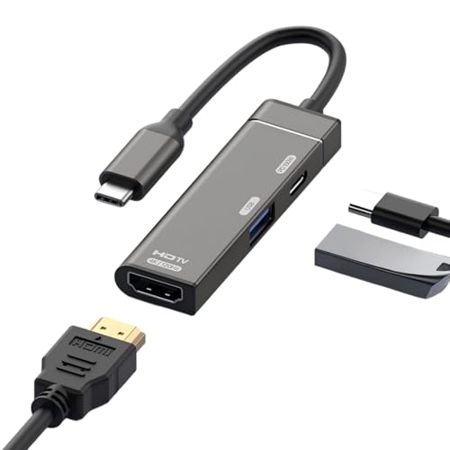 chenyang USB C Hub,3 in 1 USB C to HDMI 4K@120hz/USB 3.0 10Gbps/USB PD 100W Charging Multi-Port Adapter - style: HDMI PD 100W