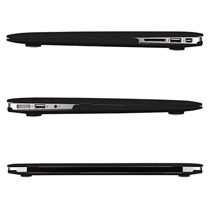 MOSISO Case Compatible with MacBook Air 13 inch A1369 A1466, Black | Plastic Hard Shell & Keyboard Cover & Screen Protector Compatible with MacBook Air 13 (Older Version 2010 - end 2017) - color: Black