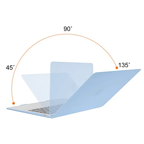 MOSISO Compatible with MacBook Air 13 inch Case M1 2021 2020 2019 2018 | A2337 A2179 A1932, Protective Hard Shell&Keyboard Cover&Screen Film&Pouch for MacBook Air 13.3 inch Case, Airy Blue - color: Airy Blue