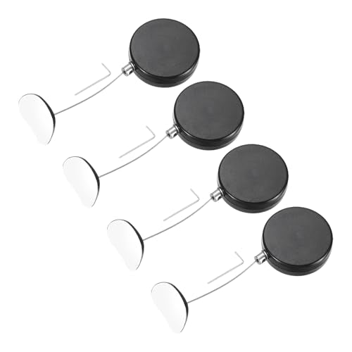 MECCANIXITY 3.3ft Retractable Cable Lock with Arc Patch Remote Control Security Lock with Adjustable Cord Tether Anti Theft for Laptop, TV, 150 G, Black, 4 Pack - color: Black